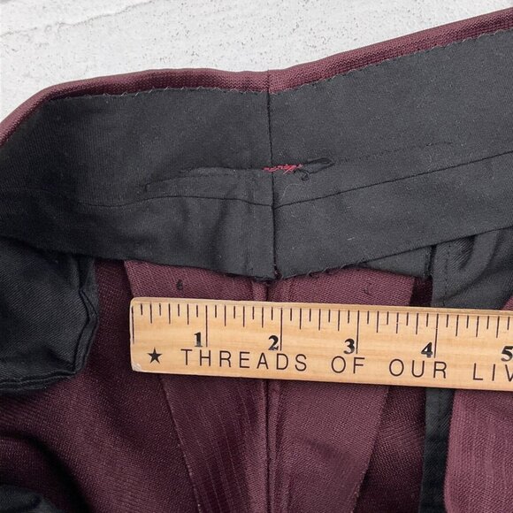 Phoenix Suit Men 42 31Wx31.5L Burgundy Shiny Polyester Stripe 60s-70s VTG USA - Picture 14 of 16